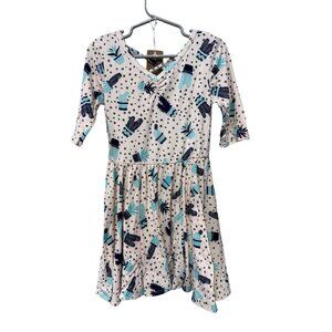 Dot Dot Smile Cactus Polka Dot Ballet Dress 3/4 Sleeves LLR NWT Turquoise 5/6